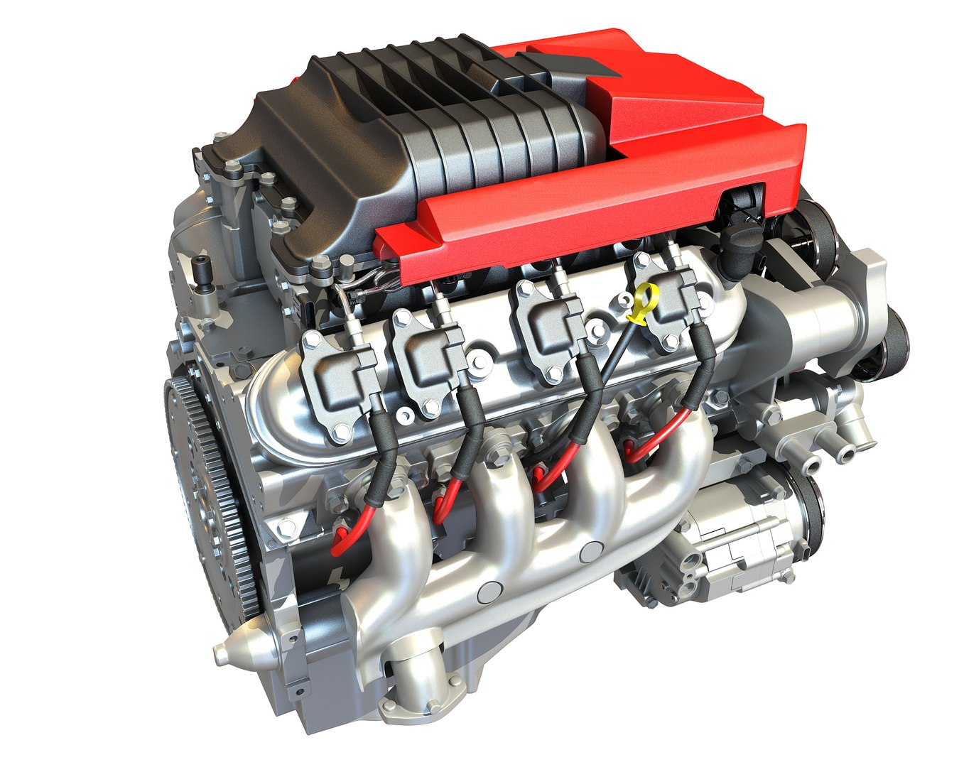 modèle 3D de Moteur compresseur V8 - TurboSquid 844513