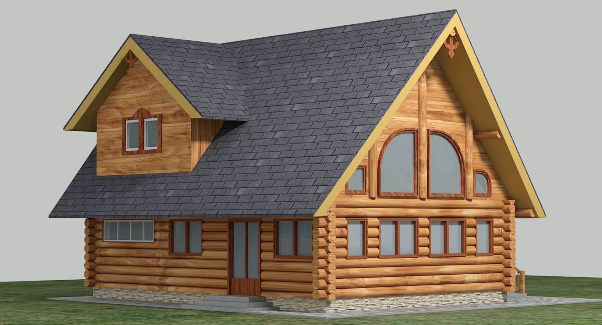 Rustic Log Cabin Model - TurboSquid 1188207