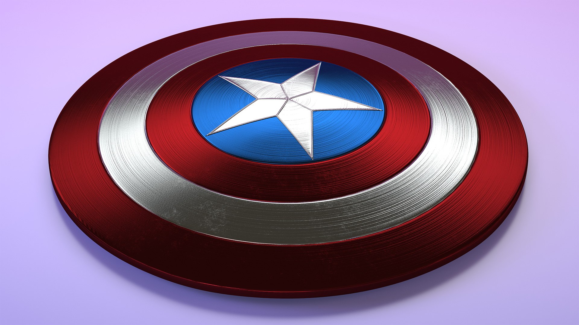 Captain America Shield 3D model preview