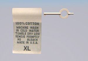 handcuffs key tag fabric 3d 3ds