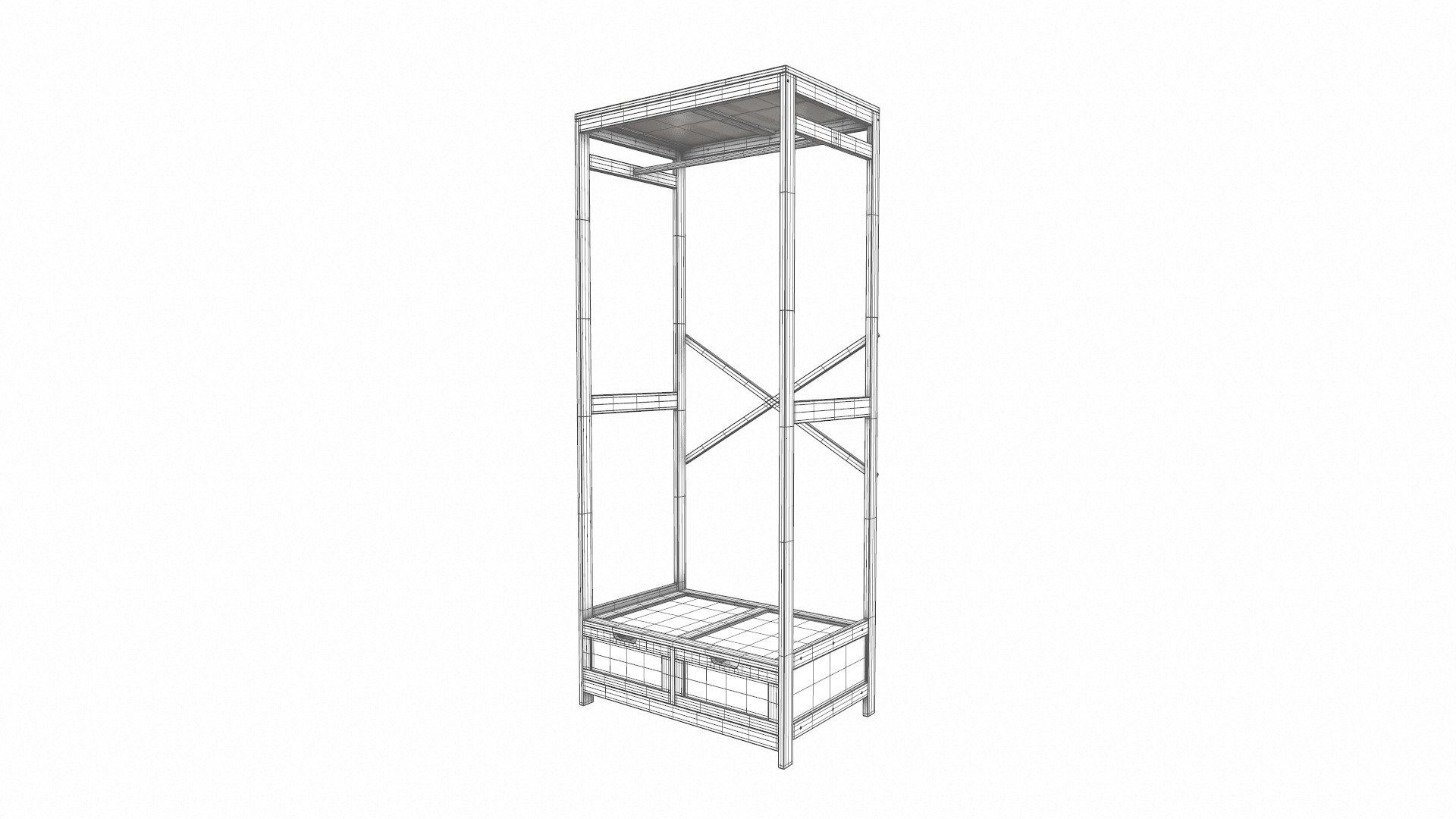 3D Model Clothing Rack And Table Collection - TurboSquid 2082249