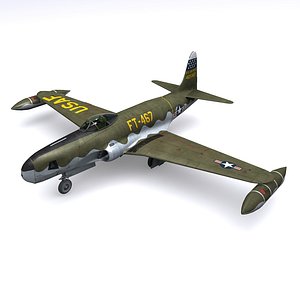 lockheed shooting star f-80 3D model