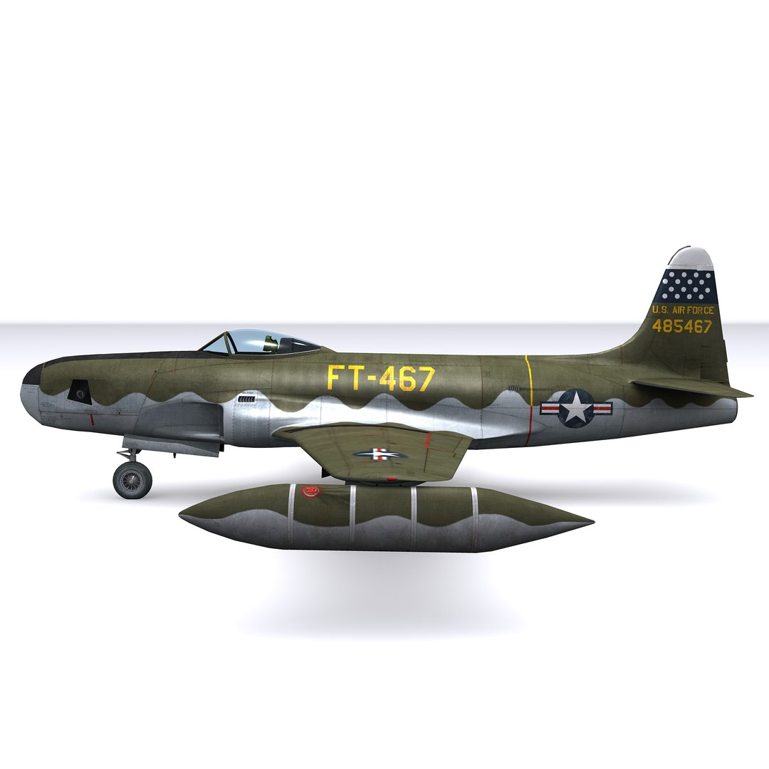 Lockheed shooting star f-80 3D model - TurboSquid 1361140