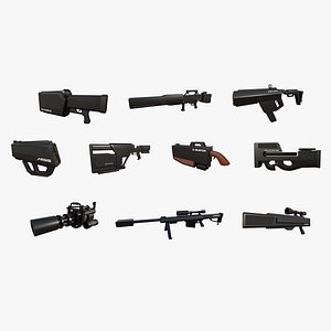 10 Anti-Drone Gun Dark Metal - SciFi Jamming Weaponry