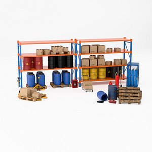 Industrial Warehouse Props Pack Game-Ready 3D model