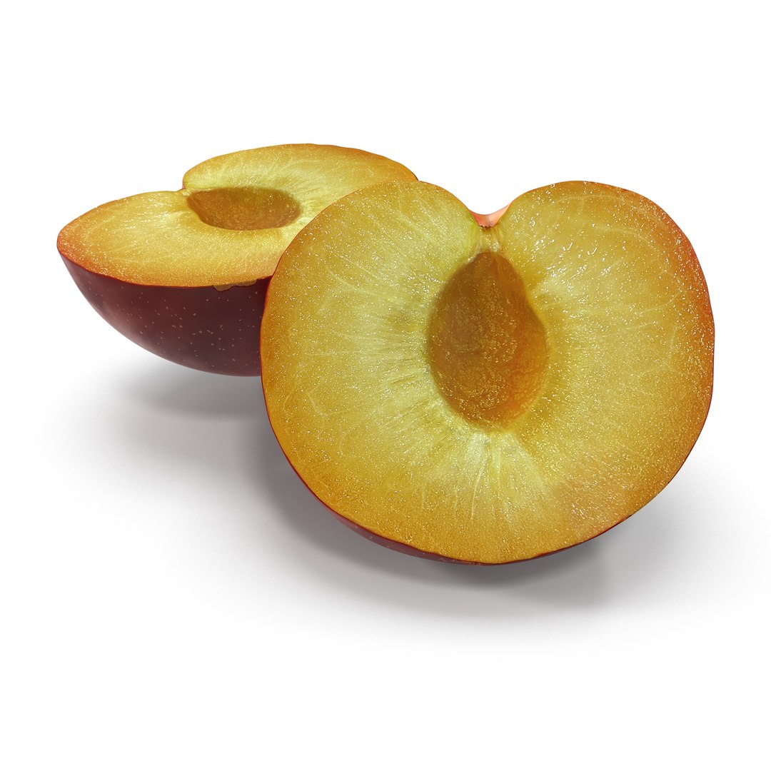 Plum Half 2 3D Model 3D model preview