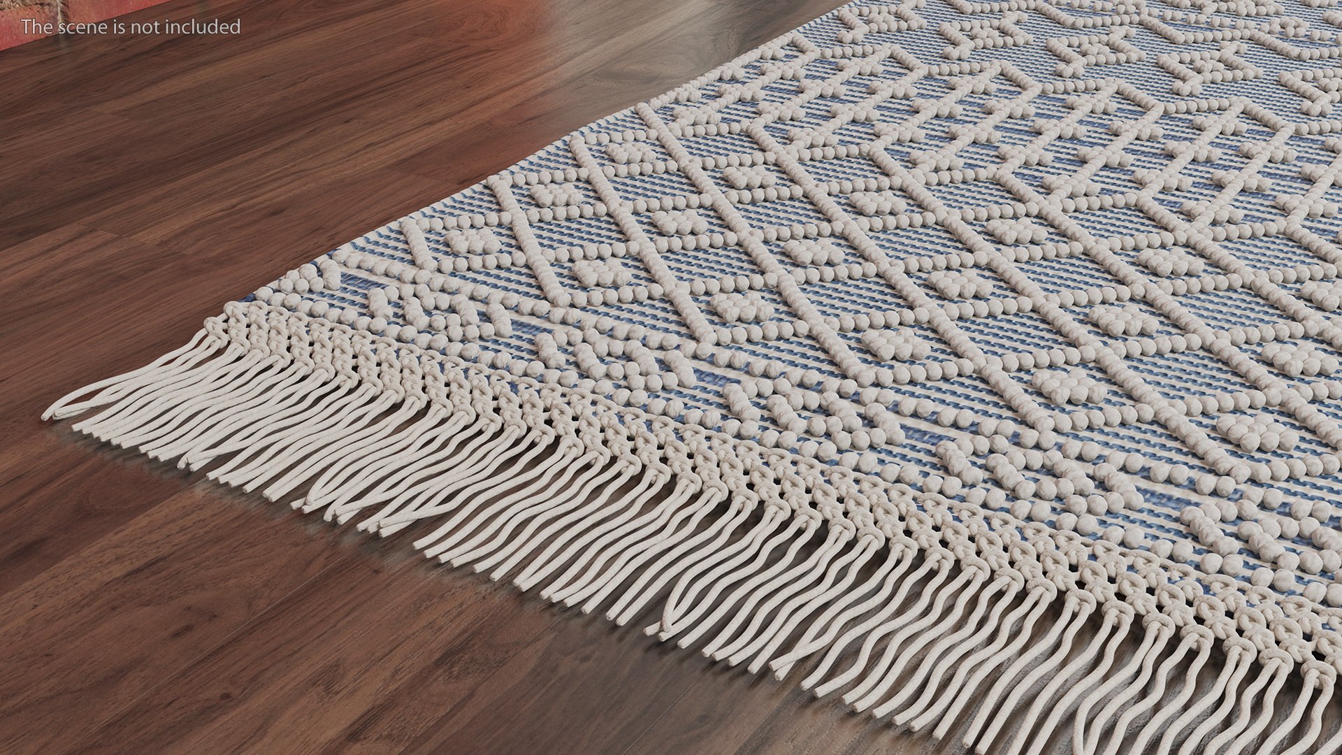 3D Modern Wool Rug Blue Model - TurboSquid 1872866