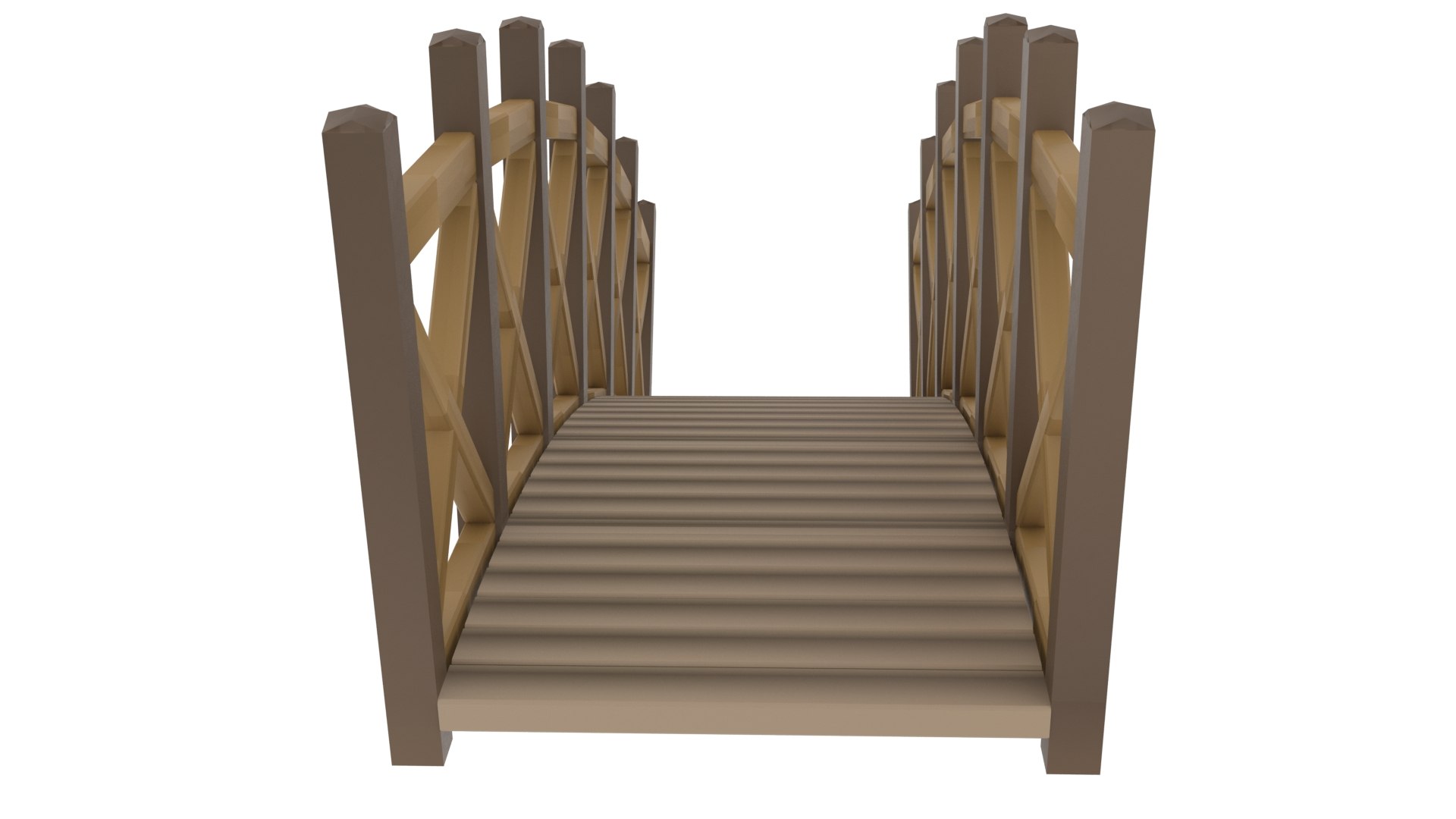 3D Model Wooden Bridge - TurboSquid 2025247