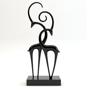 statue antelope 3d 3ds
