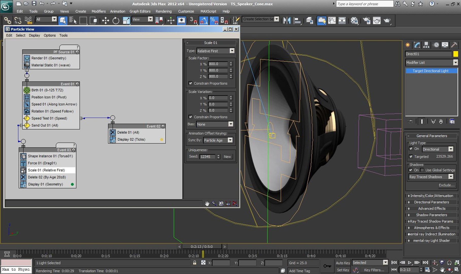 3d Model Of Wave Speaker Cone Animation