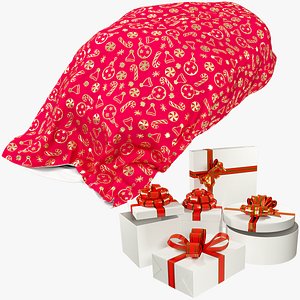 Santa Bag and Gift Boxes Collection V5