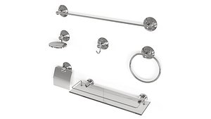 3D model Bathroom accessories - six pieces