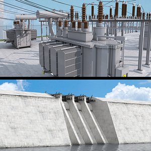 Hydroelectric Dam and Electrical Substation