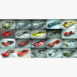 3D model 20 in 1 Cheap and Cool Hover Car Collection 5-6