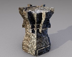 3D Ancient Pedestal Statue Sculpture Base 3D model