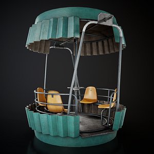 Painted Ferris Wheel Cabin 3D