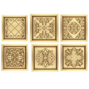 Collection of Ceiling Tiles 02 model