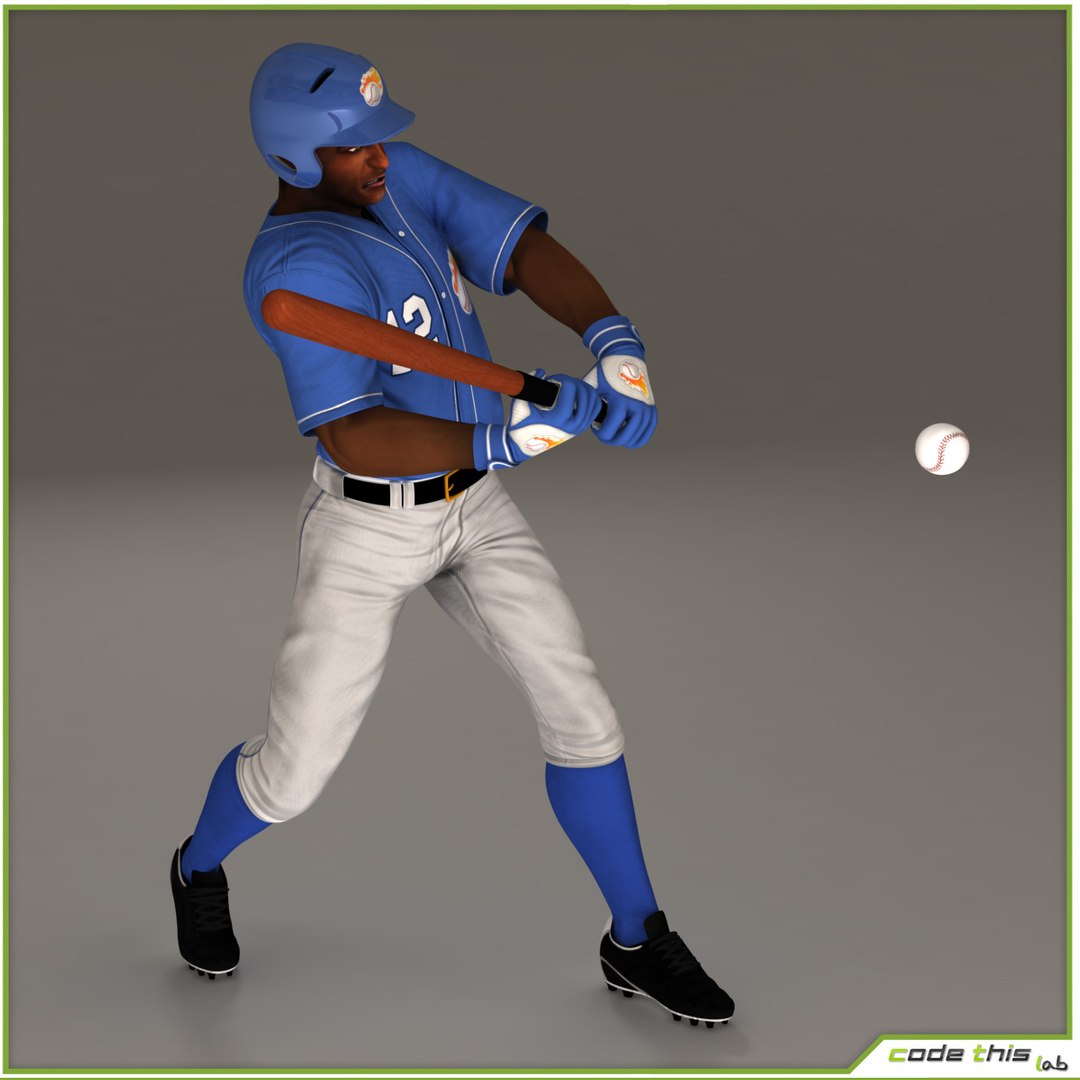 3d Characters Baseball Player Cg Model