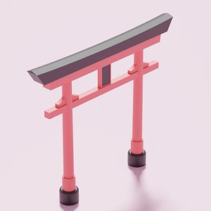 torii gate japan 3D model