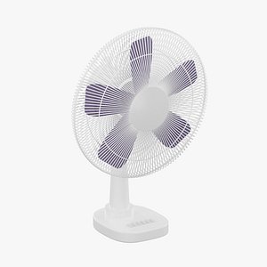 Table Fan Animated 3D Model