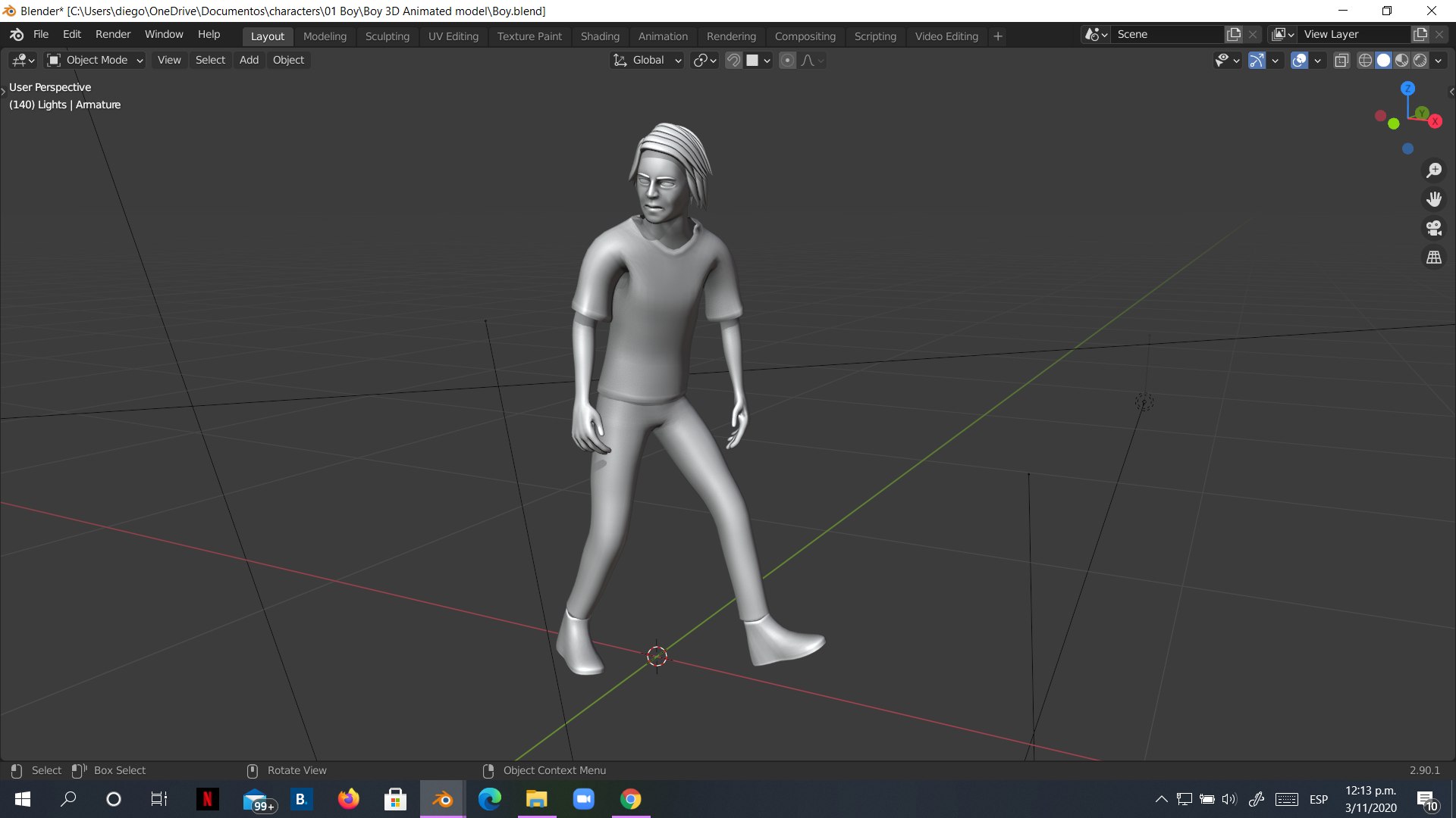 3D Model Man Boy Rig - TurboSquid 1654314