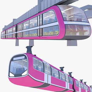3D Elevated trains collection 2024 model