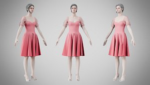 3D Dress 09 Ultra Red
