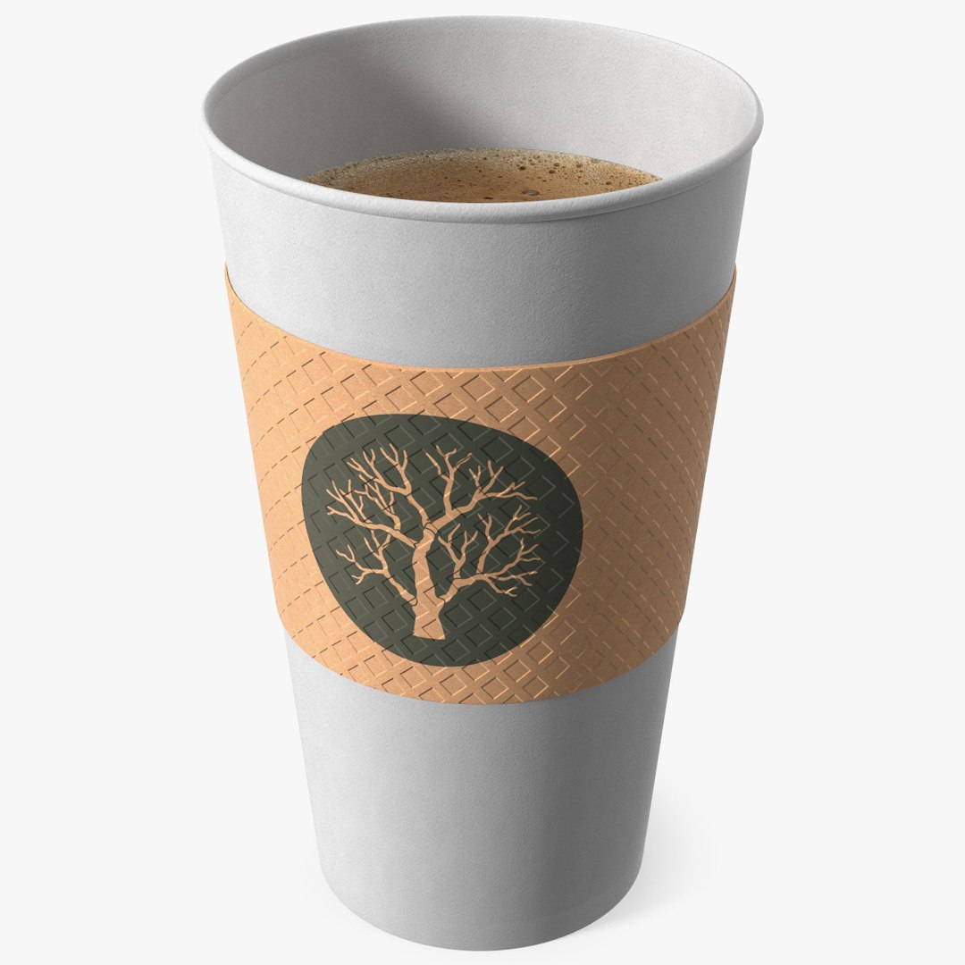 Paper Cup With Coffee 3D model preview