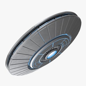 3D ufo flying saucer rigged