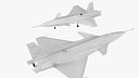 Futuristic Air Combat Drone White