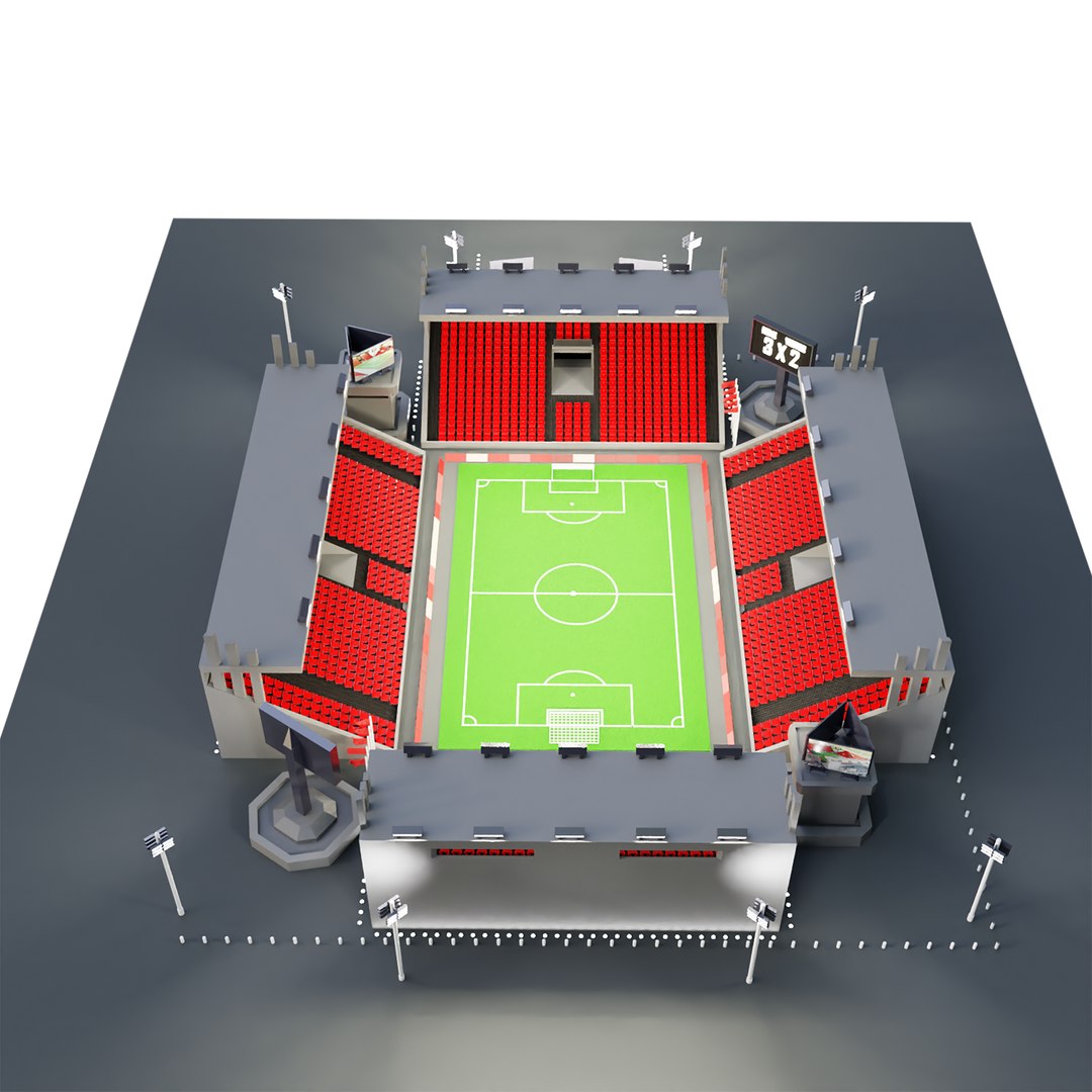 3D Football Field Model - TurboSquid 2459918
