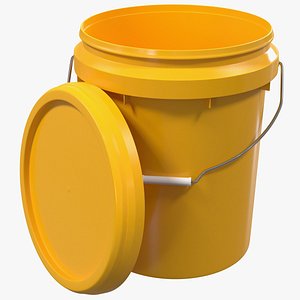 plastic bucket 20l lid 3D