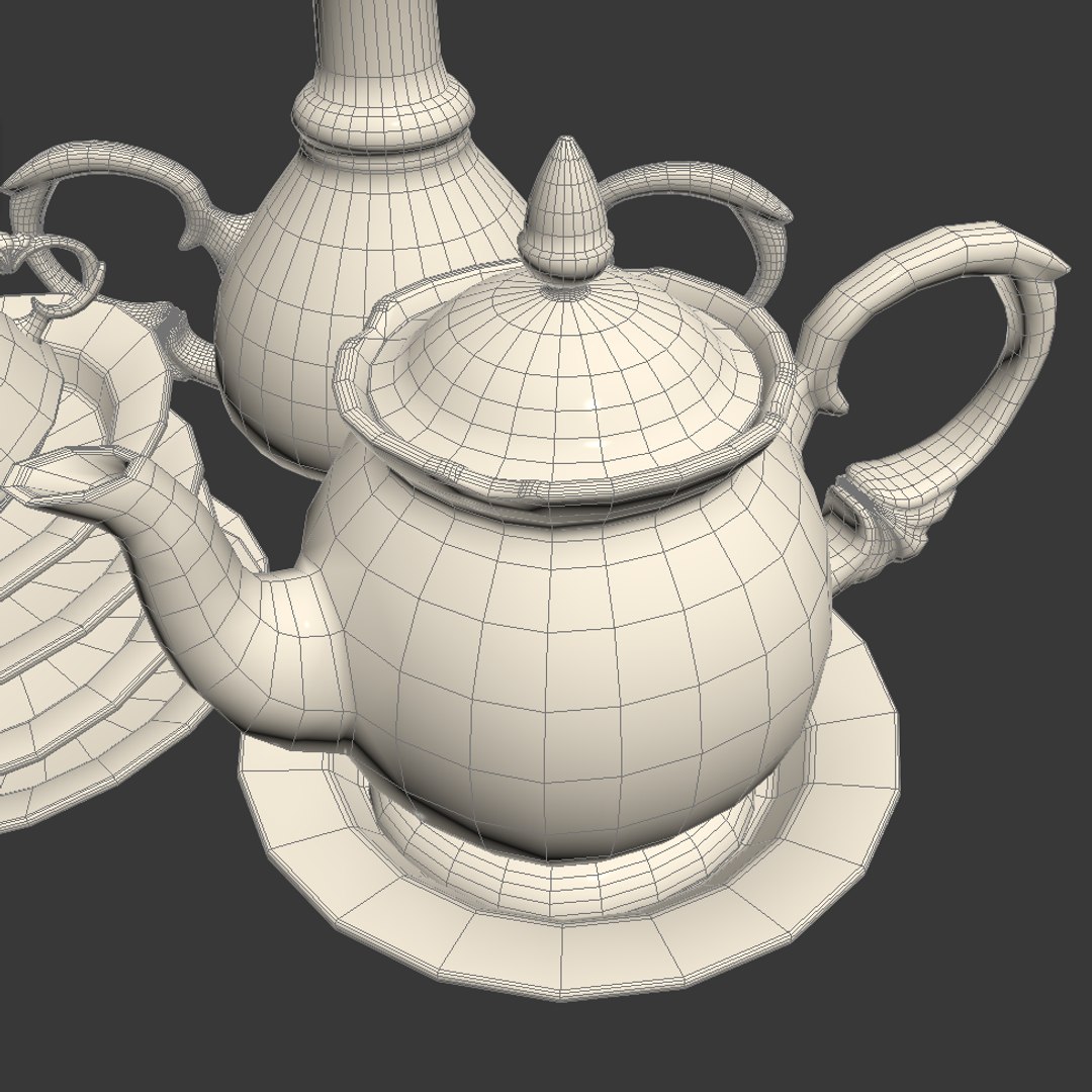 Tea Service Model - TurboSquid 1157794