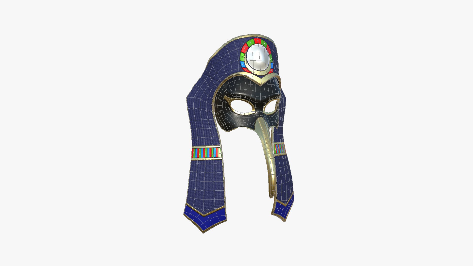 3D Thoth Mask A10 - Egyptian Gods Character Clothing - TurboSquid 2193078