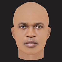 Low Poly AAP Ferg Rapper Head