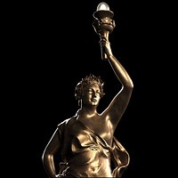 Statue Lady Low Poly