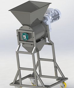 mini Feed grain and plant stalk crusher and grinder 3D model