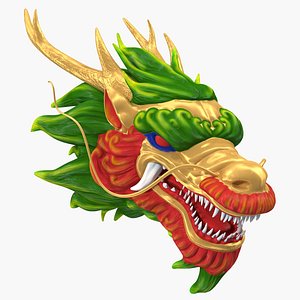 3D model chinese dragon head