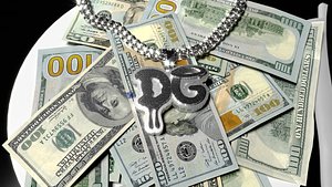 3D Money Plate and Cuban Link
