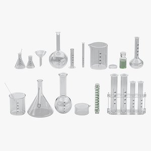 Laboratory glassware flask measuring cup assembly