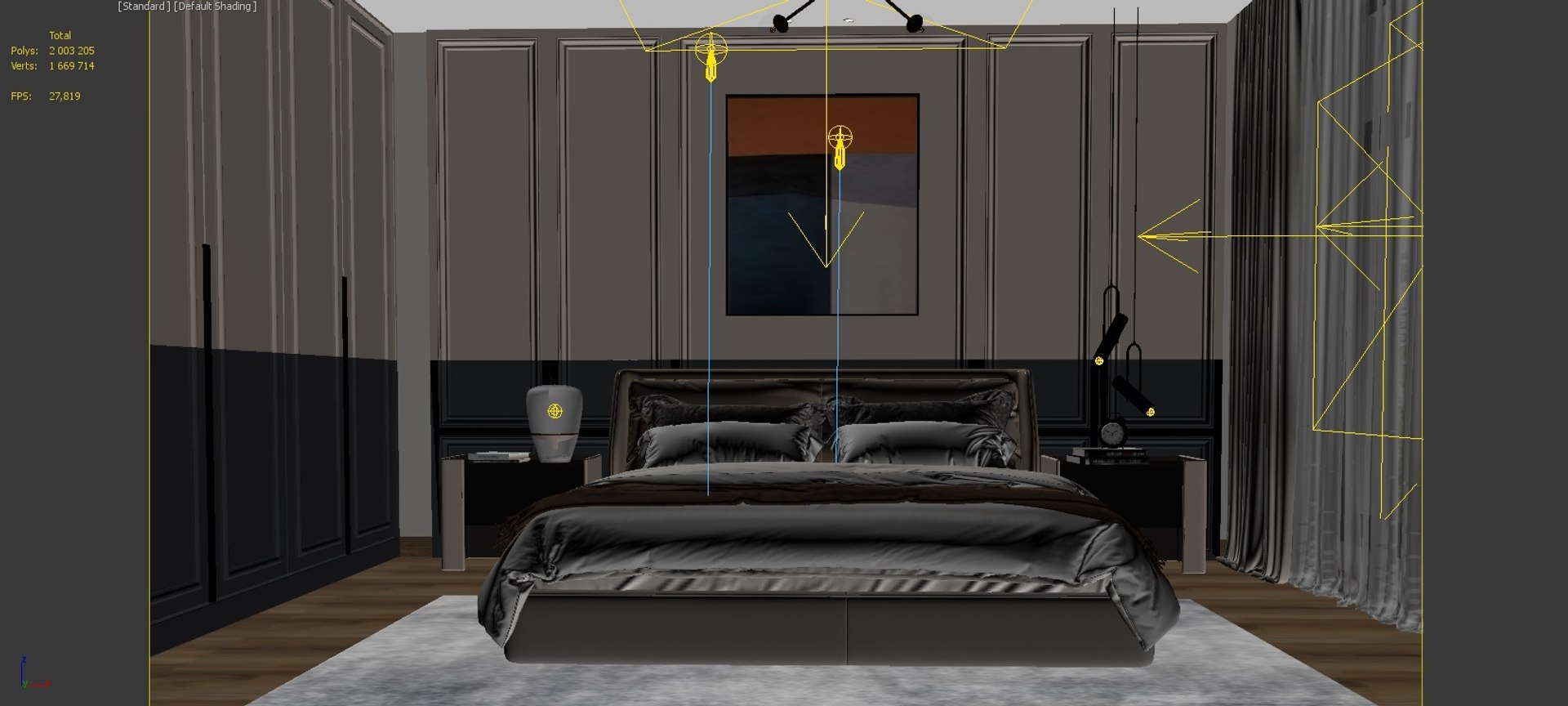 Bedroom modern render 3D model - TurboSquid 1563285