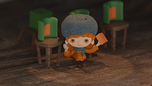 Her orange model