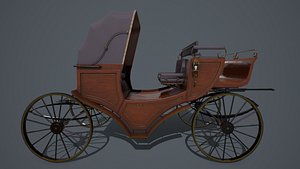 pbr retro carriage 3D model