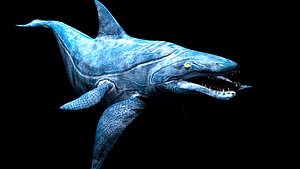 Sea monster low poly game ready rigged