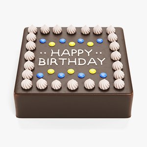 3D model birthday cake