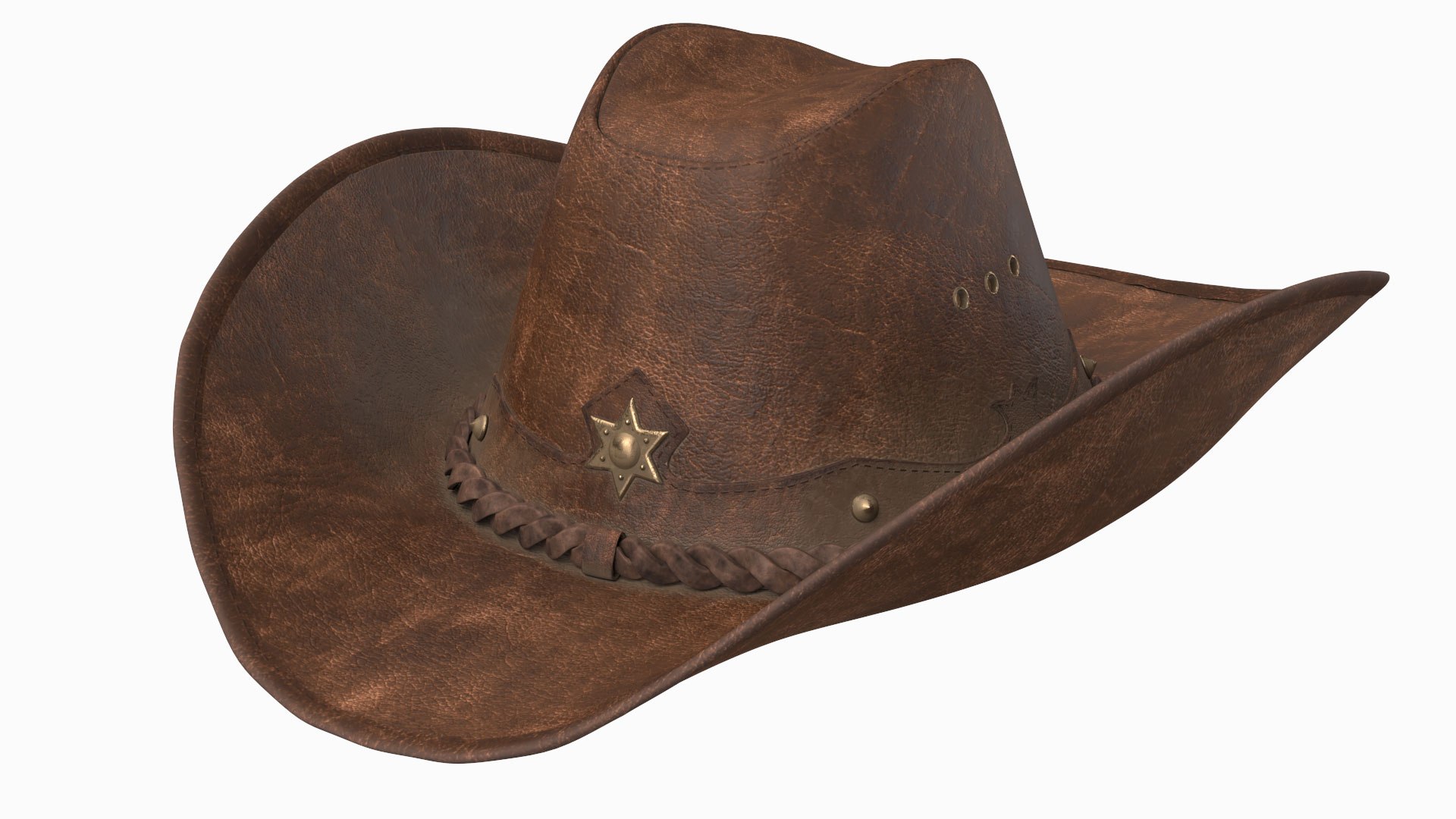 Realistic Cowboy Hat 3D Model - TurboSquid 1641433