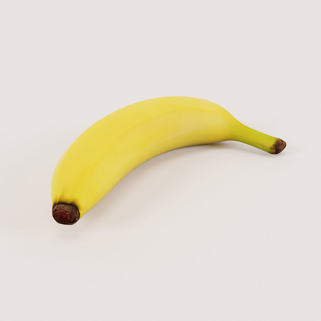 banana fruit food 3d model