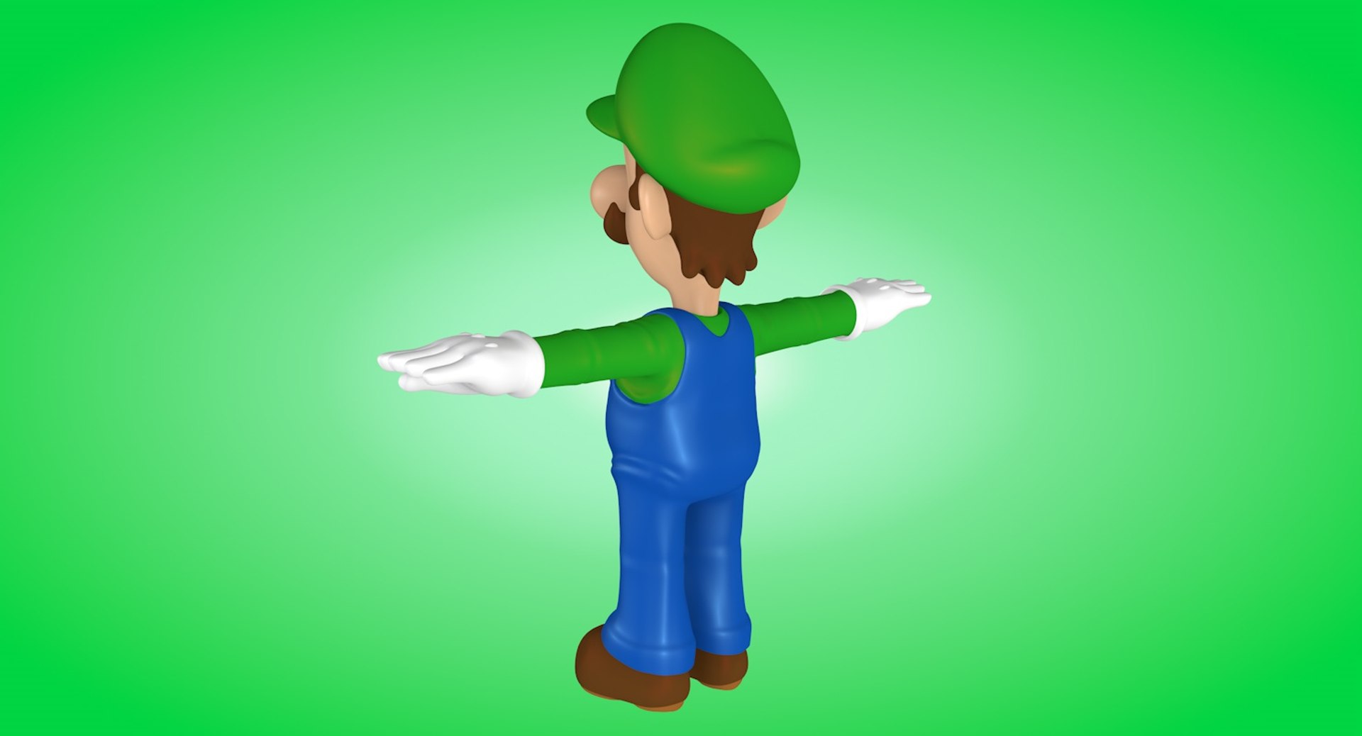 3d model luigi rigged cartoon character