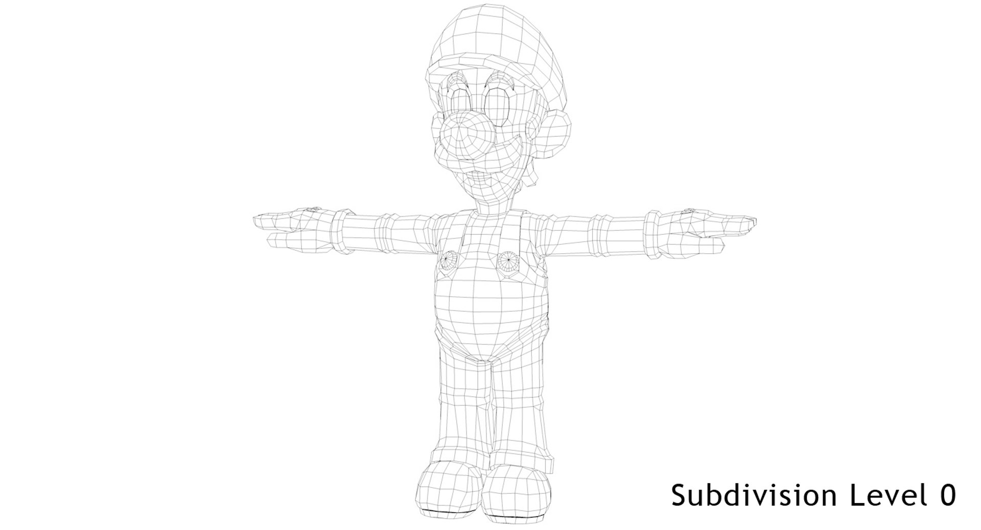 3d model luigi rigged cartoon character