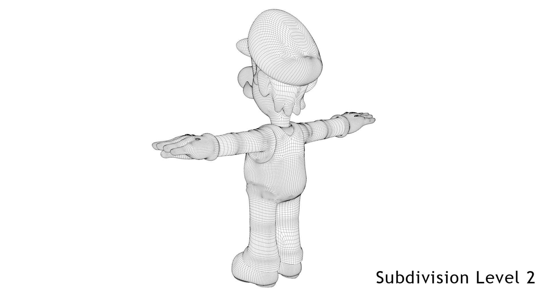 3d model luigi rigged cartoon character